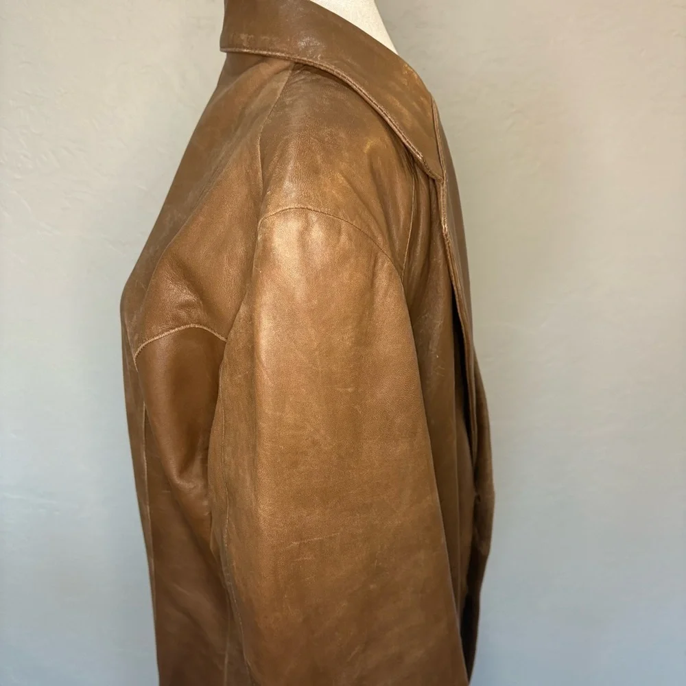 Remy Leather Fashions Blazer Jacket Made in USA • Size 42 • Genuine Leather